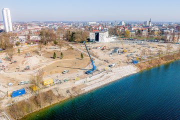 Baufortschritt Volksgarten April 2026