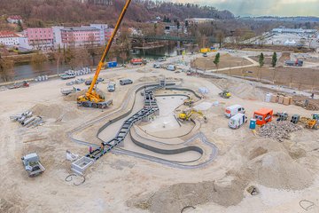 Baufortschritt Volksgarten April 2026