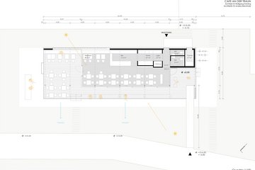 Bistro Südwind Planstand zum Zeitpunkt des Verfahrens der Pächtersuche © Architekt DI Wolfgang Frohring